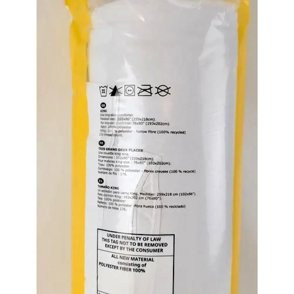 IKEA SÄFFEROT SAFFEROT Duvet Insert Warm King-NEW